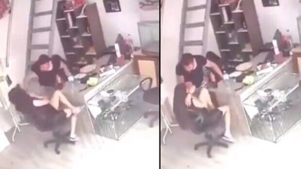 Sosyal medyayı ayağa kaldıran görüntü! Kız arkadaşına önce çatal fırlattı, sonra dövdü