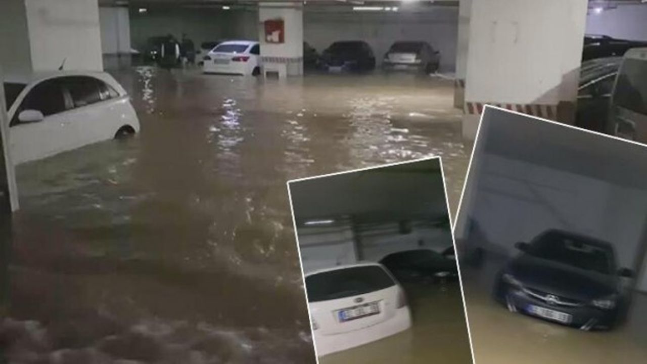 Konya'da şaşkına çeviren görüntü! Araçlar su altında kaldı