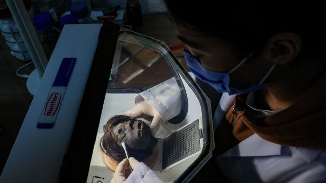 İzmir'de ele geçirilmişti... Jivaro kabilesine ait 4 kafatası inceleniyor