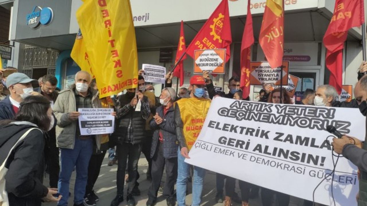 Çiğli’de fabrika işçilerinden elektrik faturası isyanı​​​​​​​
