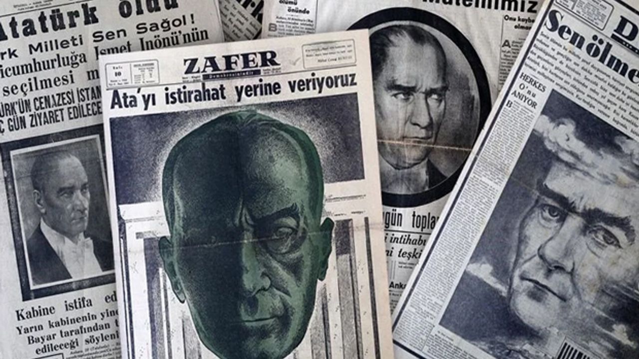 10 Kasım matemi gazetelerin tarihi manşetlerinde: Bir güneş söndü