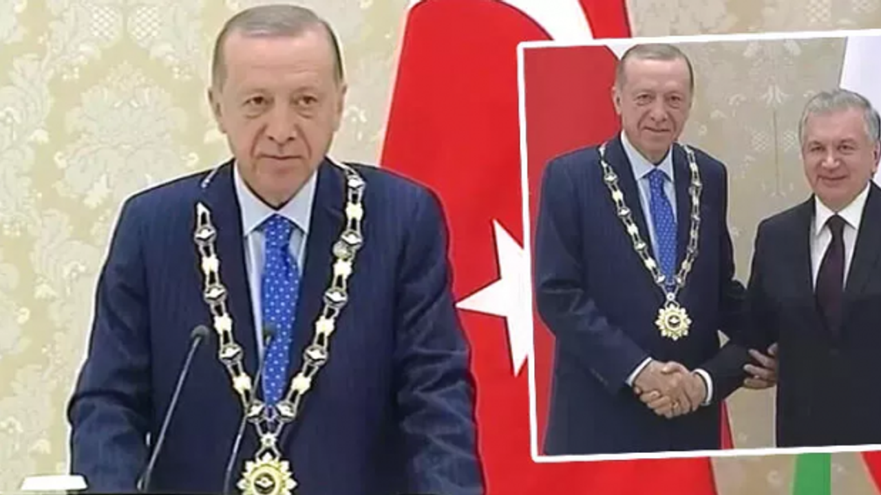 Cumhurbaşkanı Erdoğan'a, Özbekistan’ın en büyük devlet nişanı takdim edildi