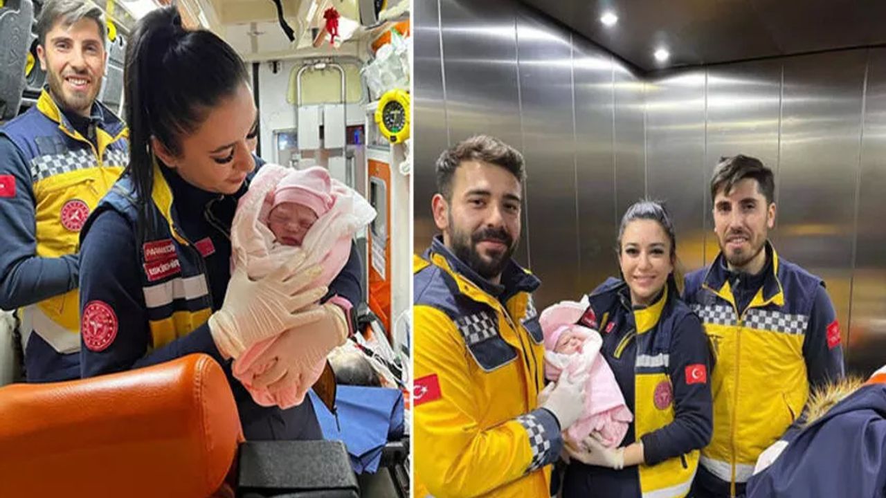Eskişehir'de hastaneye götürülürken ambulansta doğum yaptı