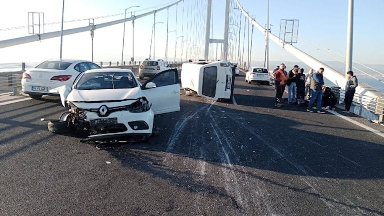 Osmangazi Köprüsü'nde feci kaza... Çok sayıda yaralı var