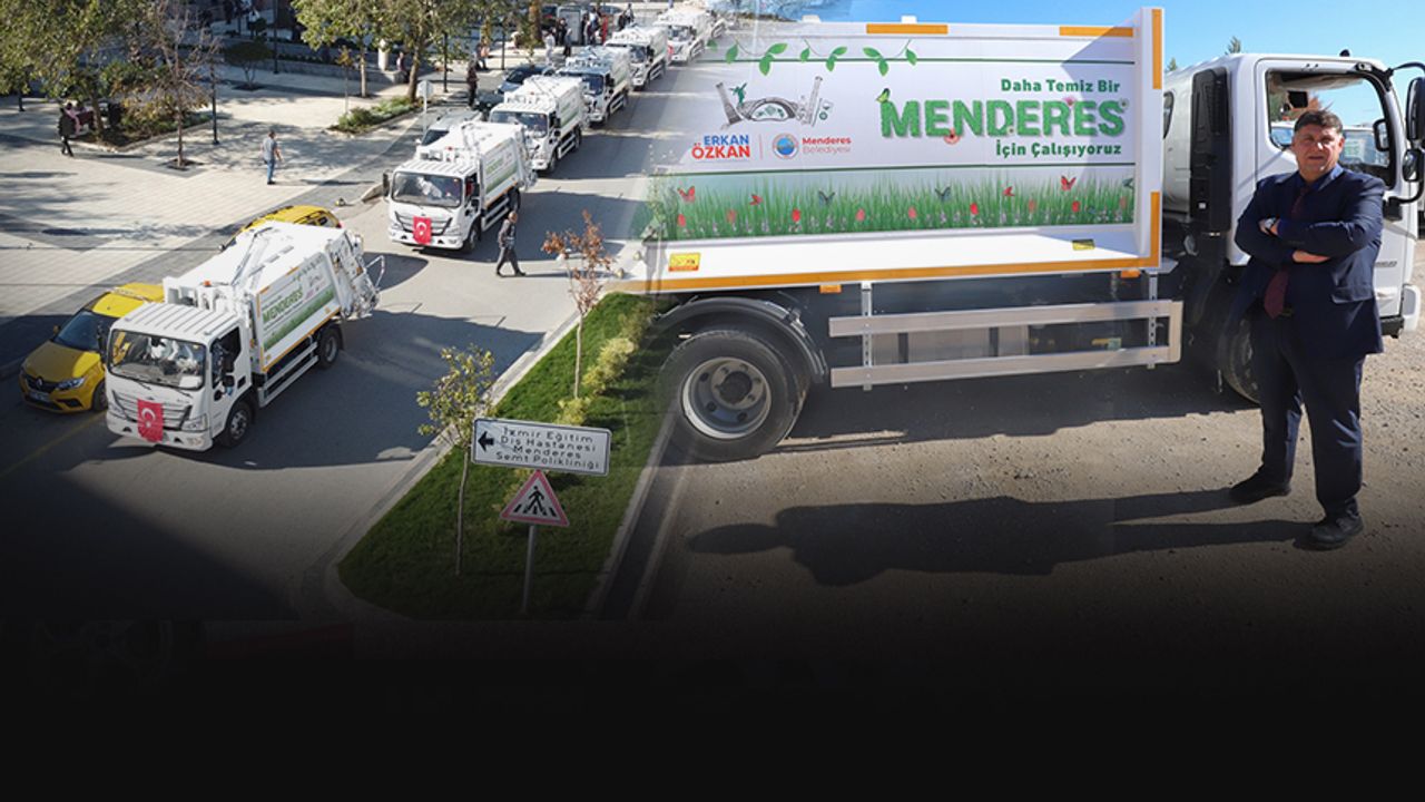 Menderes'in araç filosu büyüyor... Yeni çöp kamyonları hizmete başladı