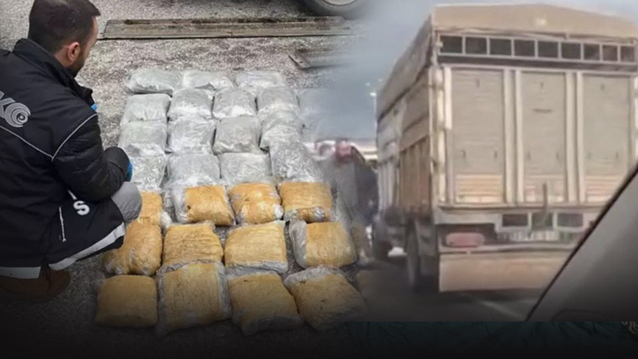İzmir'de polisin durdurduğu kamyondan kilolarca uyuşturucu çıktı!