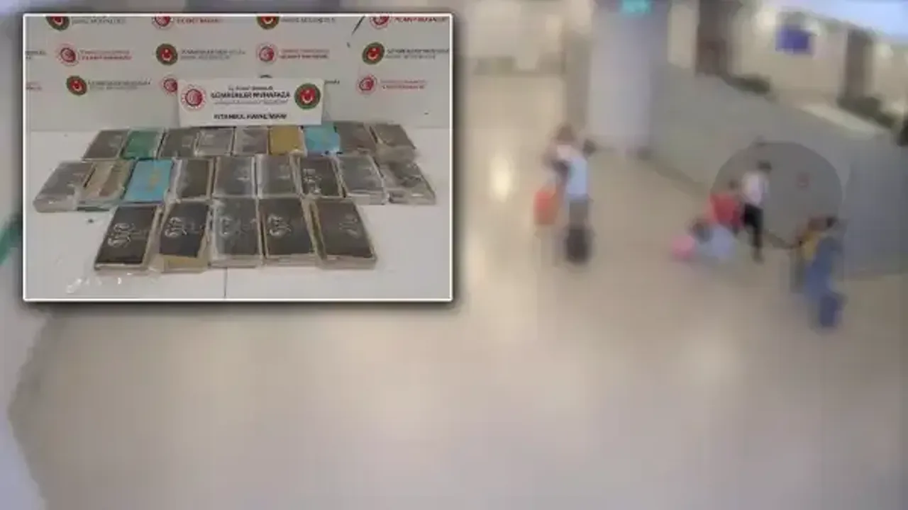Pilot kıyafetiyle havalimanına gelen kurye her yerde aranıyor