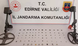 Edirne'de, Roma ve Bizans dönemlerinden 75 sikke ile obje ele geçirildi
