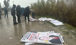 Miting öncesi çirkin saldırı! Cumhurbaşkanı Erdoğan'ın afişleri dereye atıldı