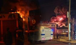 Lastik bayisinde korkutan yangın!