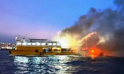 Tekirdağ’da feribot yangını!