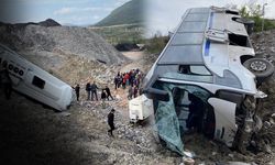 Maden işçilerini taşıyan servis devrildi... Çok sayıda yaralı