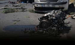 İzmir’de feci kaza... Aracın motoru uçtu!
