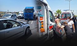 Tır ve 3 otomobil zincirleme kazaya karıştı! Felaketin eşiğinden dönüldü