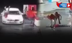 İzmir'de akaryakıt istasyonunda önce çalışana çarptı sonra kaçtı!