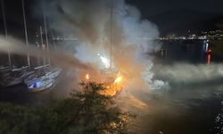 Fethiye'de teknede çıkan yangın söndürüldü