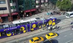 Tramvay raydan çıktı... Seferler normale döndü!