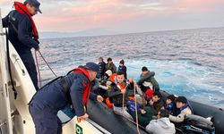 Lastik botta umuda yolculuk... 34 düzensiz göçmen yakalandı!