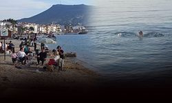 Tatilciler İzmir'de deniz sezonunu erken açtı!
