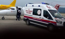 2 günlük İnci bebek için ambulans uçak havalandı