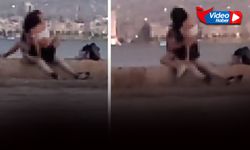 Alsancak'ta 2 kişi herkesin gözü önünde cinsel ilişkiye girdi