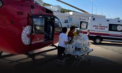 Ambulans helikopter Artun bebek için havalandı