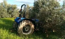 Aydın'da park halindeki traktörün çalınması güvenlik kamerasında