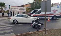 Nazilli'de otomobille çarpışan motosikletin sürücüsü yaralandı