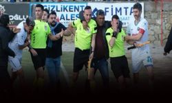 Amatör maçta hakemlere saldırı... O anlar kamerada!