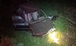 Afyonkarahisar'da şarampole düşen otomobildeki polis hayatını kaybetti