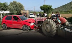 Otomobille traktör çarpıştı... Kazada 4 kişi yaralandı