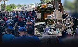 Konak'ta grev devam ediyor... Sokaklarda çöp dağları oluştu