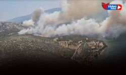 Karaburun'da yangın giderek büyüyor... Ev ve iş yerleri tahliye ediliyor!
