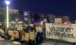 Aydın'da Filistin için oturma eylemi