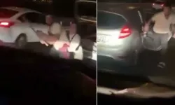 Trafikte otomobile baltayla saldıran 2 şüpheli yakalandı