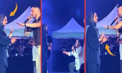 Konserde teklifi reddetti, zorla yüzük taktılar
