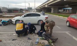 Otomobil ile motosiklet çarpıştı; 2 yaralı