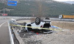 Denizli'de devrilen otomobilin sürücüsü öldü