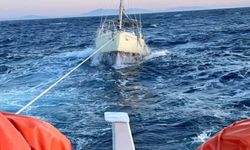 Datça'da sürüklenen tekne kurtarıldı