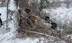 Kütahya'da minibüs takla attı