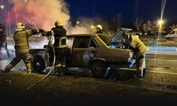 Seyir halindeki araç alev aldı!