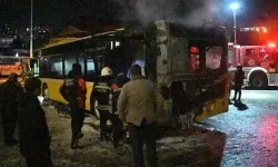 Yozgat’ta park halindeki halk otobüsü yandı