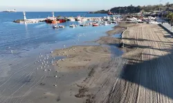 Deniz 20 metre çekildi... Kum adacıkları ortaya çıktı!