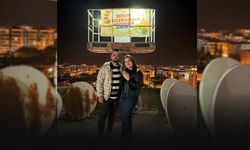 Nazilli'de vinç tepesinde sürpriz evlilik teklifi