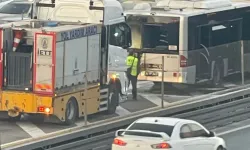 İstanbul'da metrobüste yangın çıktı