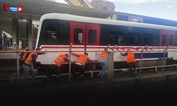 Bornova’da metro vagonu raydan çıktı!