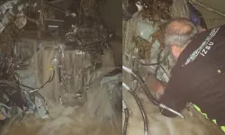 Menfezde sıkışan araç için seferberlik