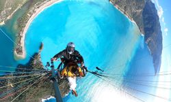 Sağanak sonrası Ölüdeniz'in rengi turkuaza döndü