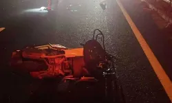 Salihli'de devrilen motosikletin sürücüsü yaralandı