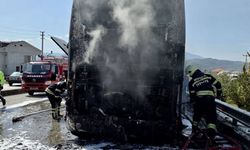 Muğla'da yolcu otobüsünde çıkan yangın söndürüldü